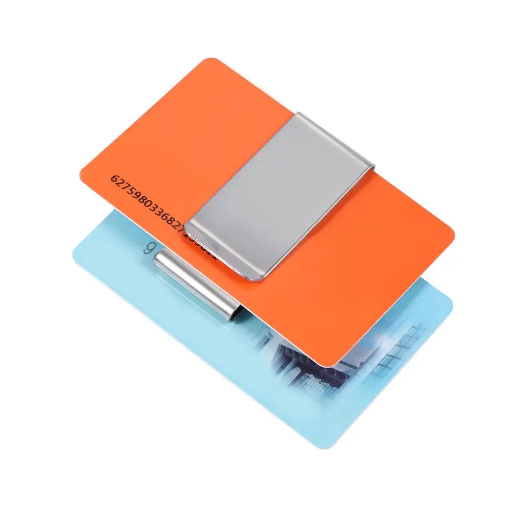 Wallet Stainless Steel Pocket Dollar Card Pocket Clip Bill Metal Holder Credit Cards Money Clips