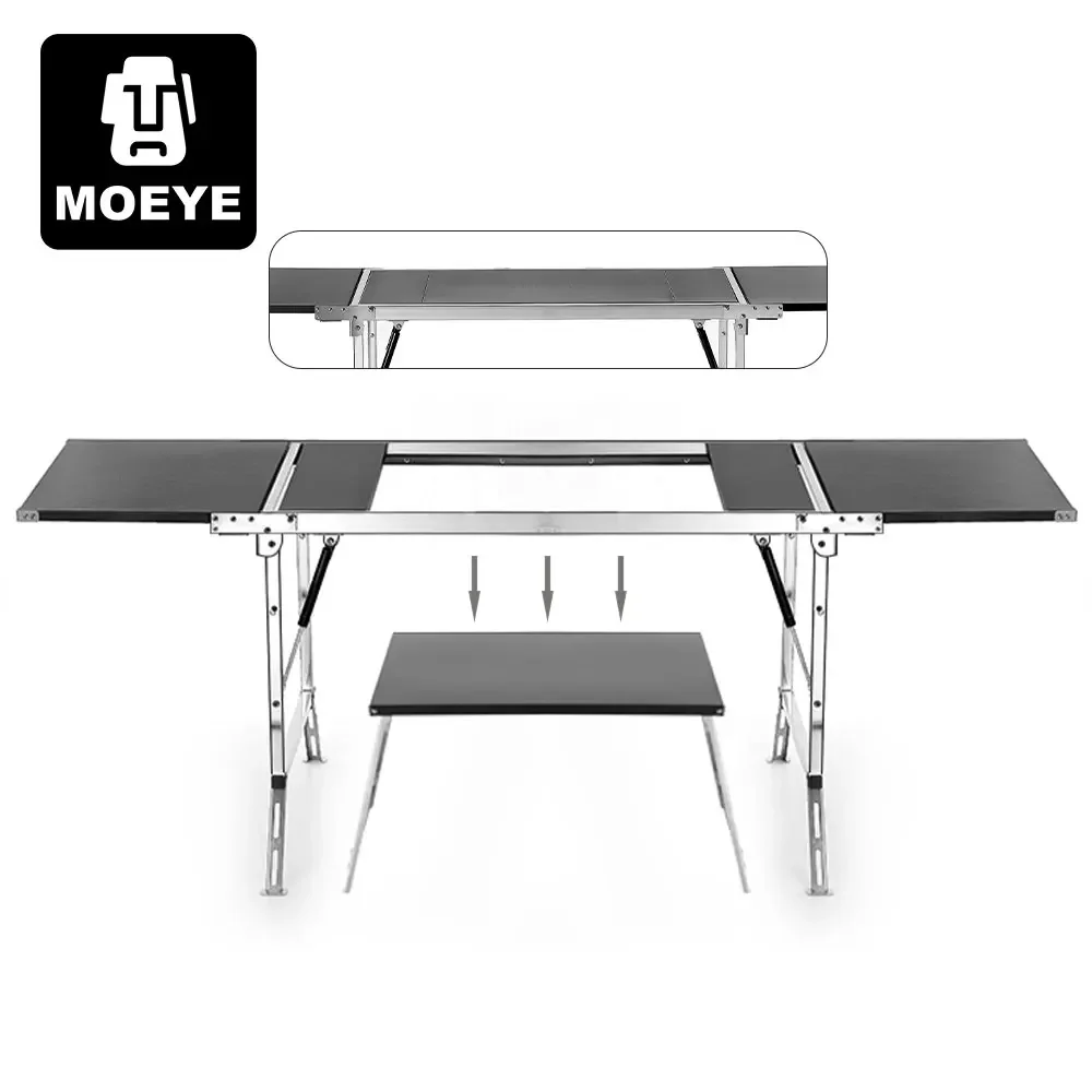 Mesa plegable IGT de acero inoxidable 304, juego de mesa portátil para vacaciones al aire libre, fiesta, Camping, Picnic, barbacoa, viaje salvaje