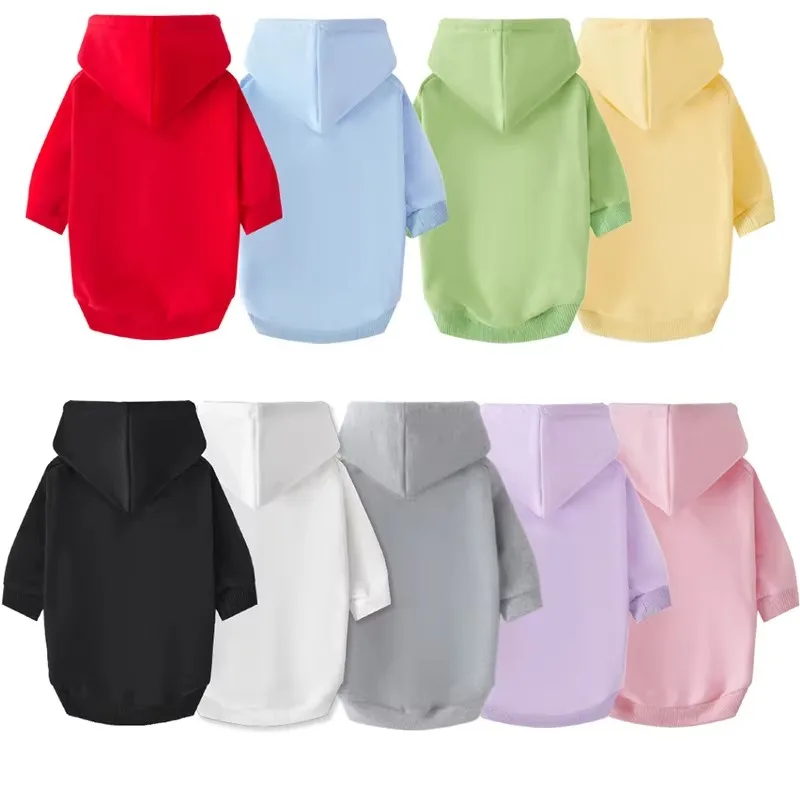 

Wholesale Dog Hoodie Pet Clothes Cotton Blank Pet Hoodie Small Medium Large Breathable Classic Style Dog Clothes