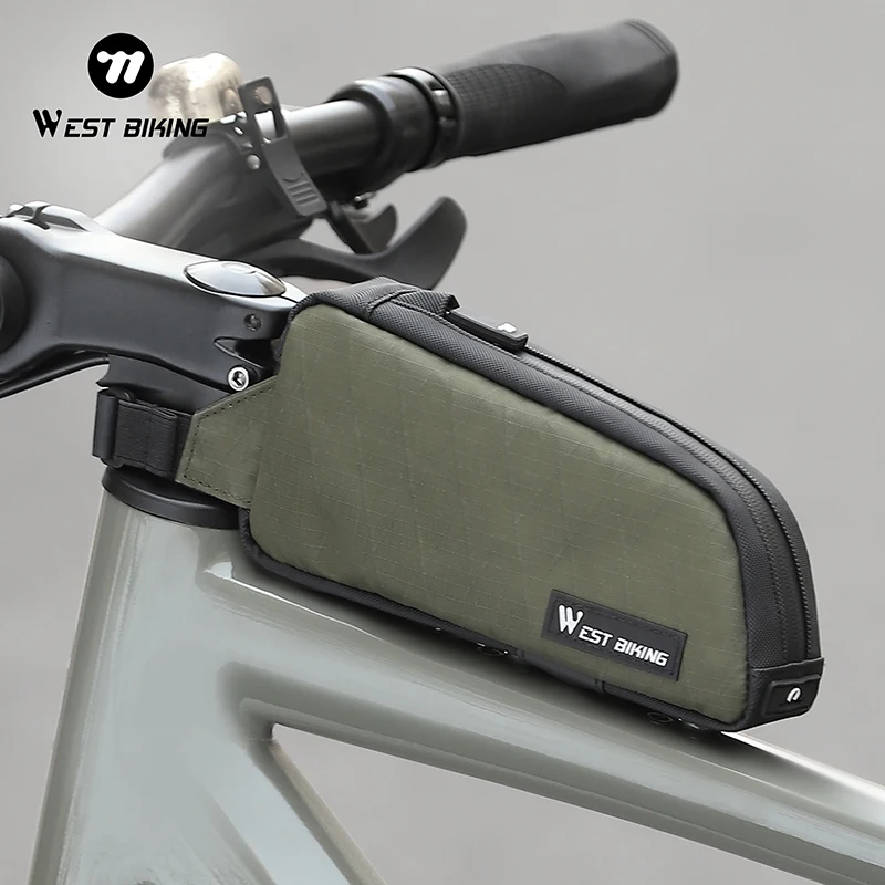 WEST BIKING Bike Bag Portable Bike Top Tube Bag Front Frame Triangle Bag Tool Bag MTB Road Pocket Pannier Bike Accessories