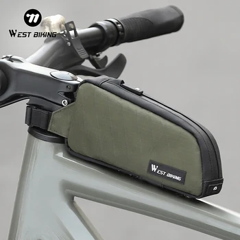 WEST BIKING Fahrradtasche Tragbare Fahrradoberrohrtasche Vorderrahmen Dreieckstasche Werkzeugtasche MTB Road Pocket Pannier Fahrradzubehör