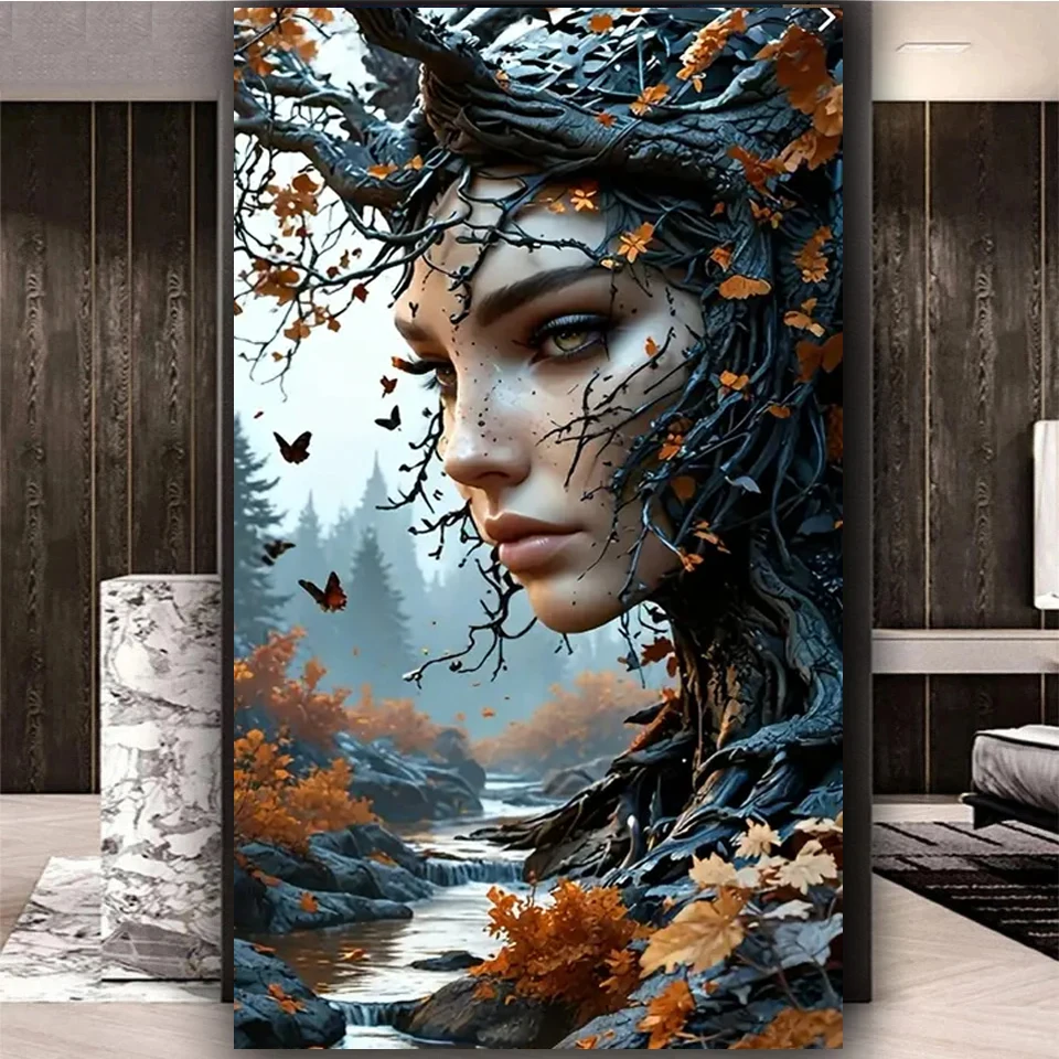 

5D Diy Diamond Painting Kits New Collection Fantasy Tree Woman Landscape Full Square Round Mosaic Embroidery Picture Wall Decor