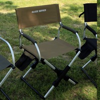 Outdoor Folding Camping Chairs Aluminum Alloy Seat Frame Portable Thickening Fishing Chairs Expand Quickly Outdoor Supplies