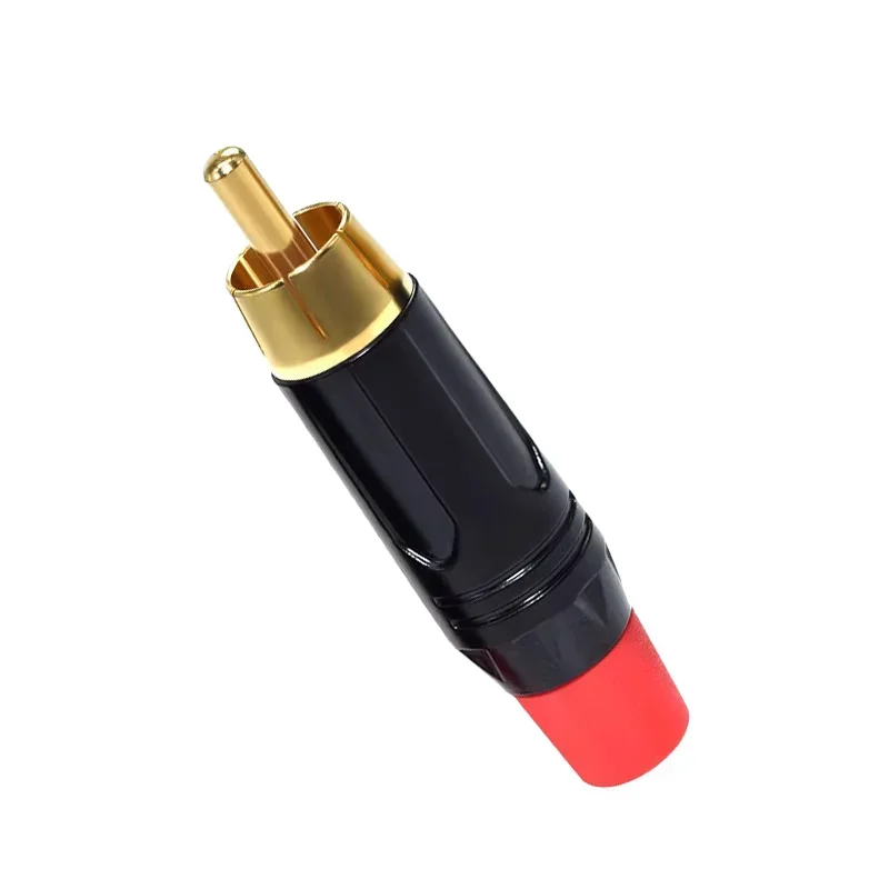 4/8/16/48PCSRCA Plug  Musical Sound  Adapter Connectors Coaxial Cable Audio Jack Gold Plug Male No Solder Connector Speaker