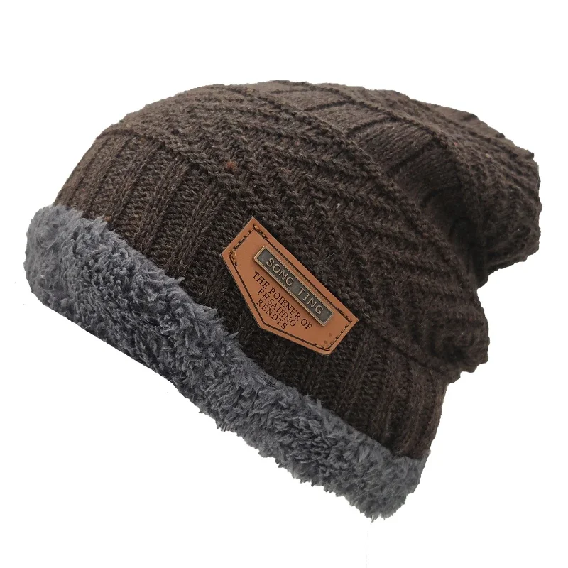 หมวกบีนนี่ผู้ชาย หมวกไหมพรมฤดูหนาวสำหรับผู้หญิง หมวกไหมพรมสำหรับผู้ชาย หมวกบีนนี่ฤดูหนาว หมวกไหมพรมหนา อุ่น ไม่มีปีก หมวกขนสัตว์ หมวกบีนนี่ผู้ชาย