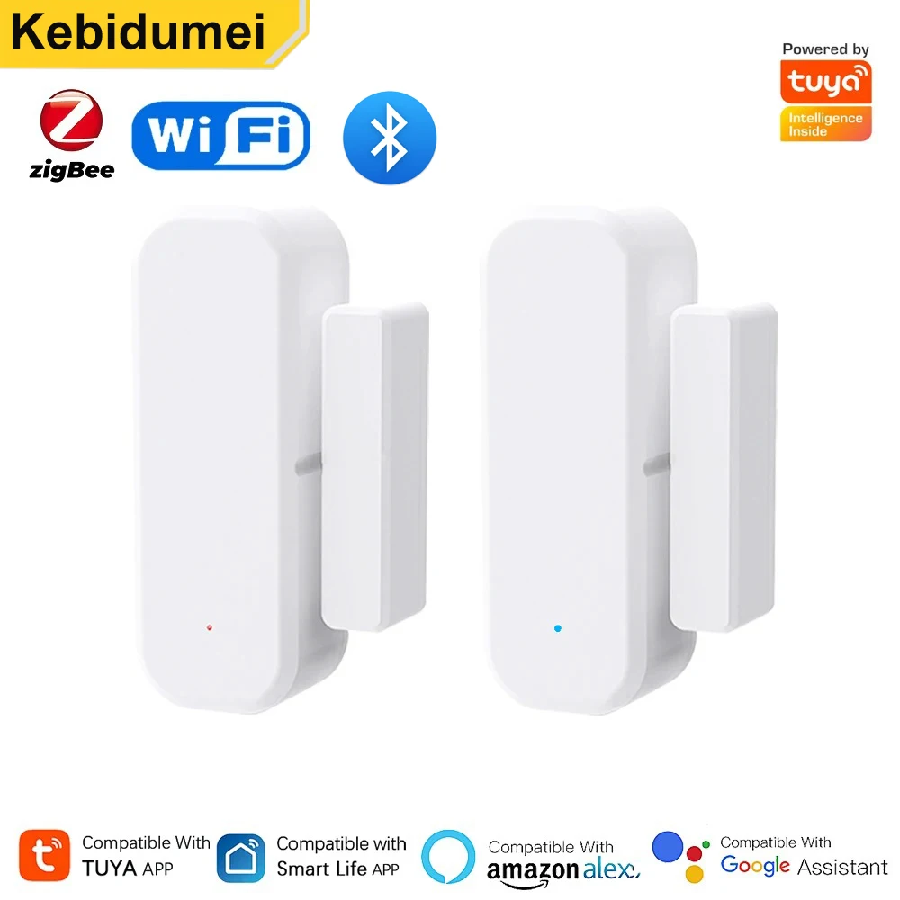 Tuya WiFi/Zigbee Smart Door And Window Sensor Magnetic Security Alarm Smartlife APP Remote Monitor Works With Alex Google Home