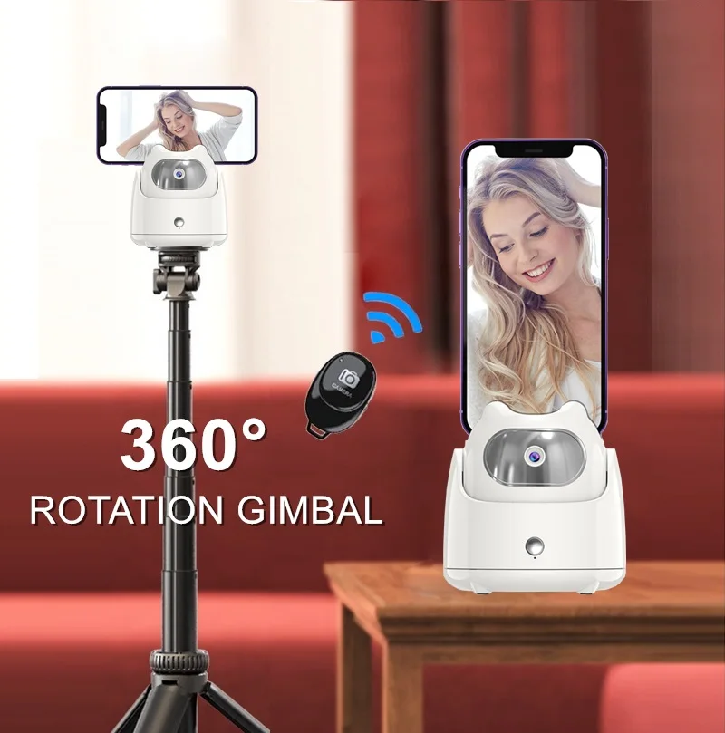 Auto Face Tracking Gimbal Phone Holder Vlog Live Phone Selfie Stick Smart AI Follow-Up Video Vlog Live Gimbal Stabilizer Tripod