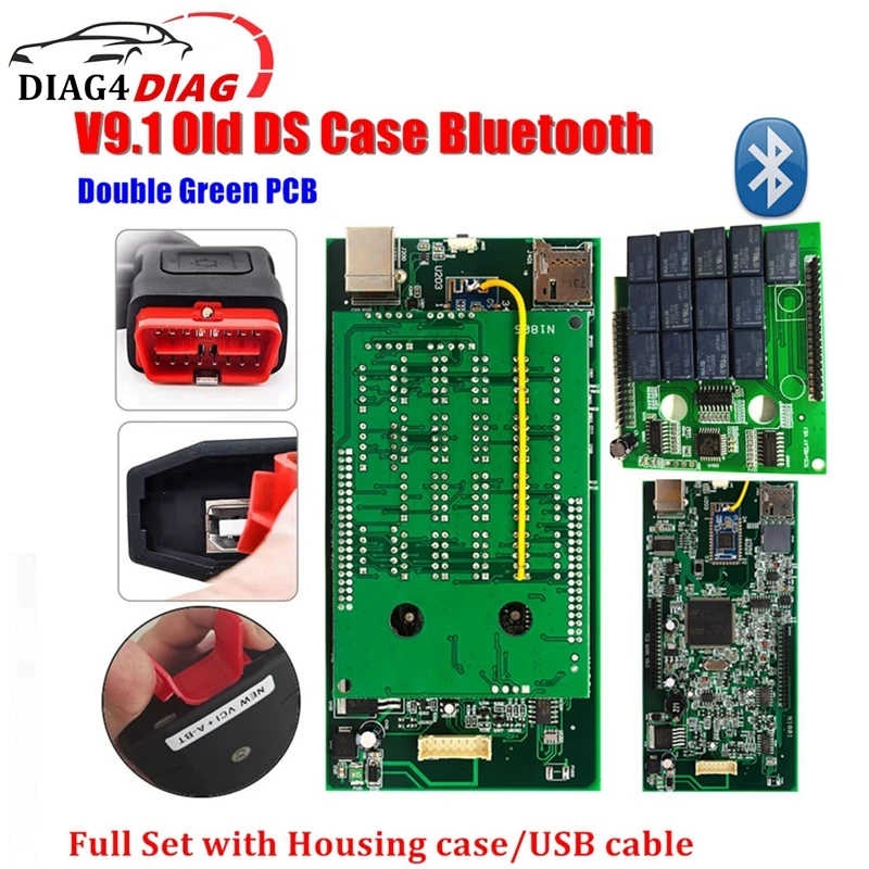 

Считыватель кодов DS двойной, 9241A V9.0 V9.1 USB BT 2021,11 OBD2, считыватель кодов, многоязычный сканер для автомобилей/грузовиков, диагностический инструмент OBD2