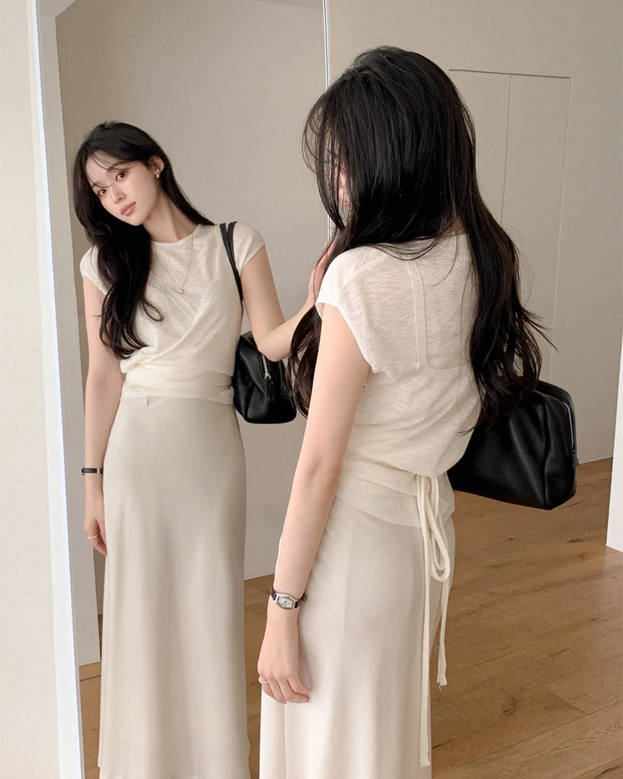 Beige suit