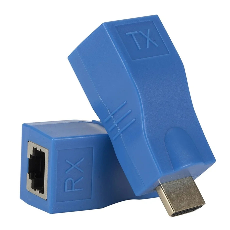 4k HDMI uyumlu genişletici RJ45 bağlantı noktaları LAN ağ HDMI uyumlu uzatma CAT5e / 6 hotUTP LAN Ethernet kablosu üzerinden 30m\'ye kadar