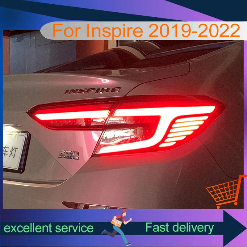 LED Auto Taillight For Honda Inspire 2019-2023 New Style Modified Rear Lamp With Running Dynamic Trun Signal Lights Car Aessmbly