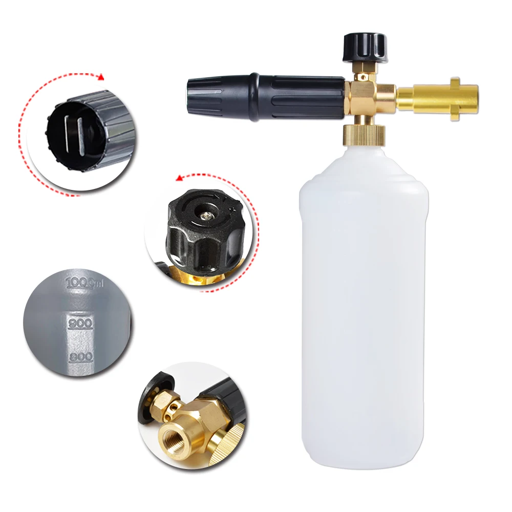 Adjustable high pressure washer car wash gun broken foam pot water pipe used for AR /Bosch/AQT car cleaning accessories