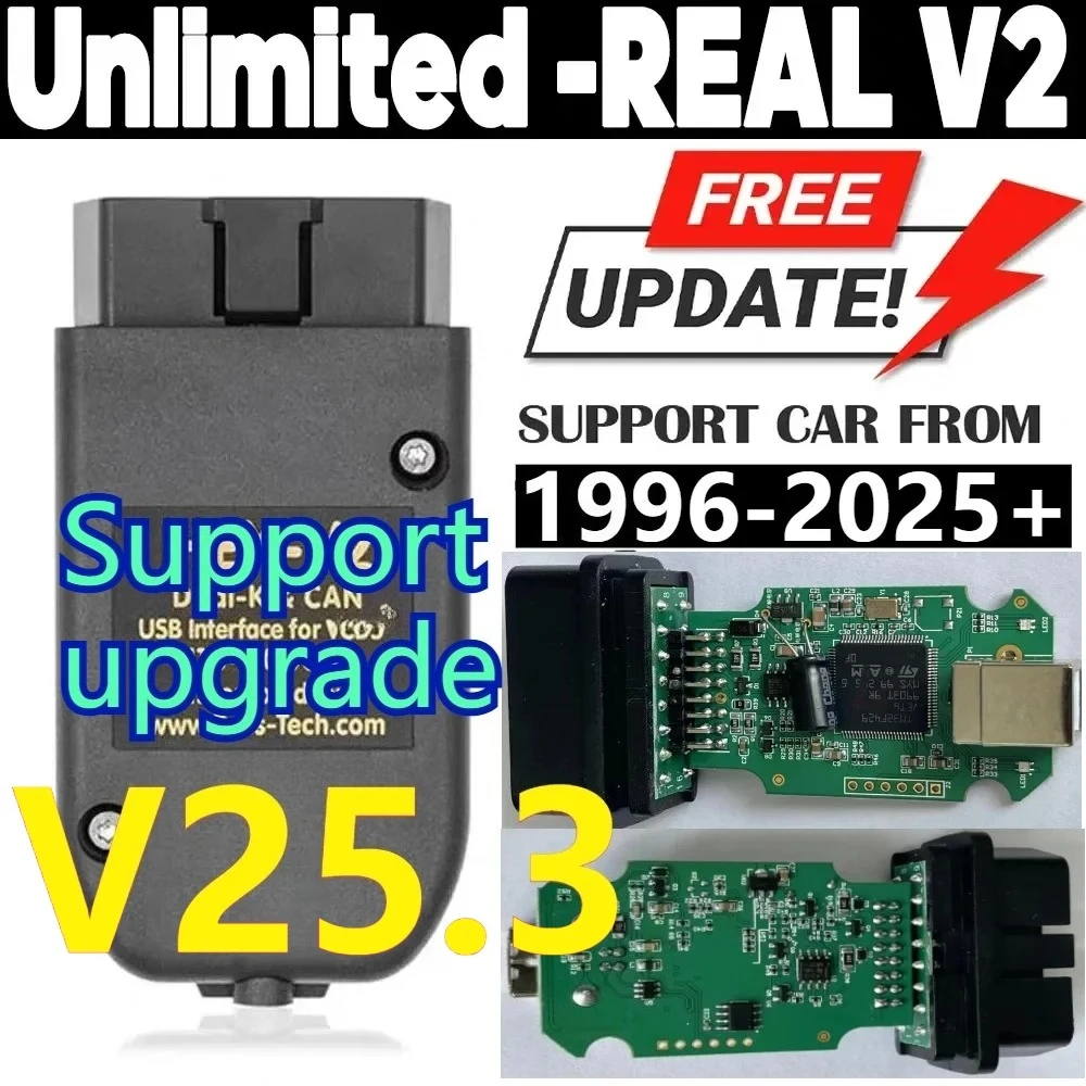 

Best Unlimited VINs Auto Scan com VCDS-can HEX Real V2 Diagnostic Tools VAG Coding COM STM32F429 V25.3 For VW AUDI Skoda Seat