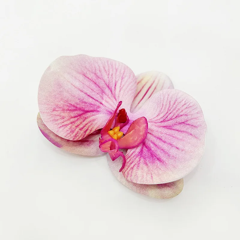 20 Stück Künstliche Silikon-Baumwoll-Schmetterlings-Orchideenköpfe DIY Kopfschmuck Zubehör Geschenkbox Deko Blumen Hochzeit Party Heimdekoration – Detail 13