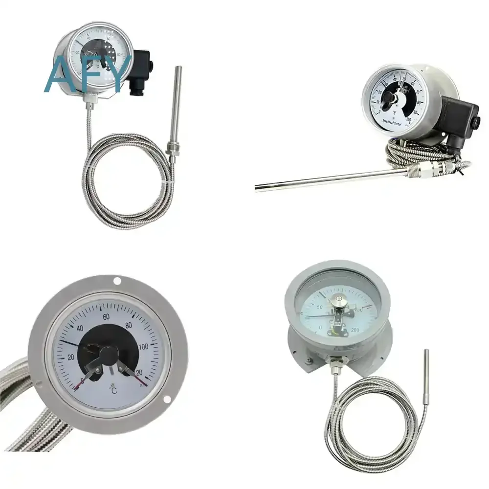 Explosion Proof Remote Reading Capillary Thermometer with Electric Contact for Industrial Applications for Temperature