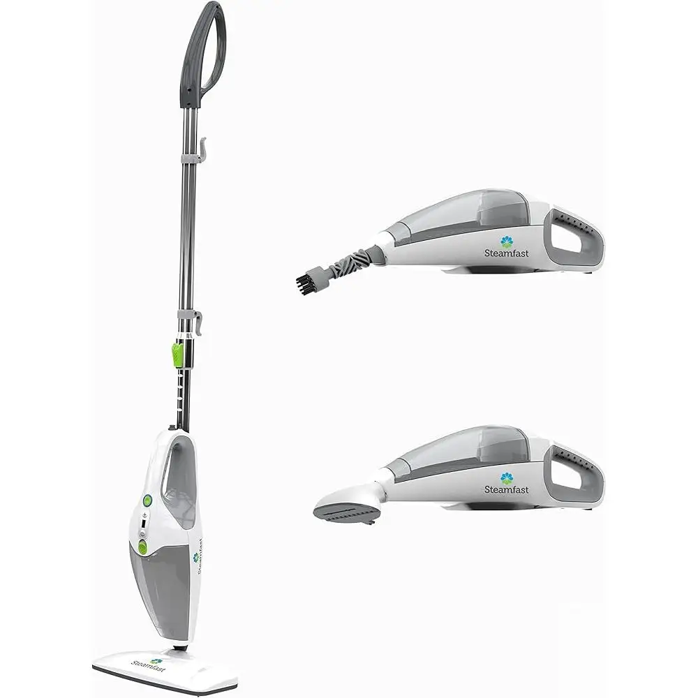 3-in-1 Steam Mop Handheld Cleaner with 9 Accessories 7 Steam Levels Floors Fabric Cleaning Chemical-Free Deep Clean