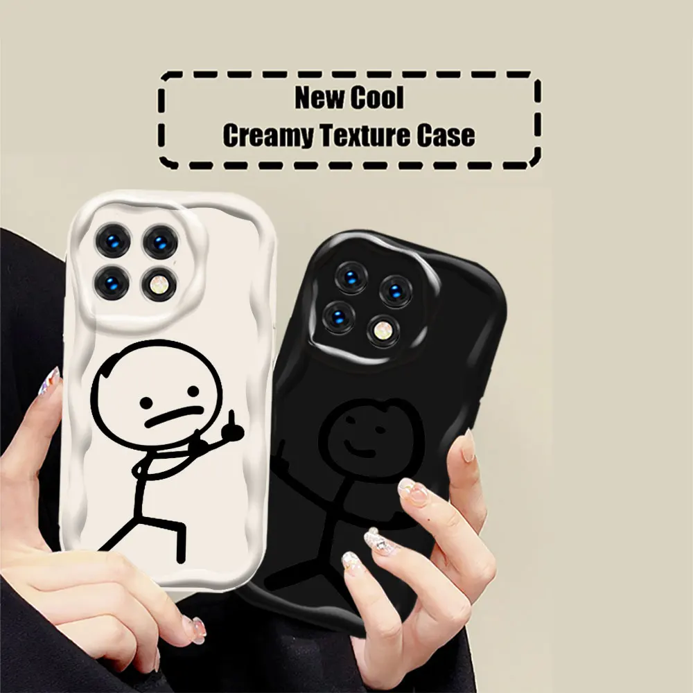 Funny Middle Finger Cute Man Case For Infinix NOTE HOT 40 30 PRO 40I 30I 20 20I 12 9 PLAY Tecno Camon Spark 30 20 20C Wave Cover