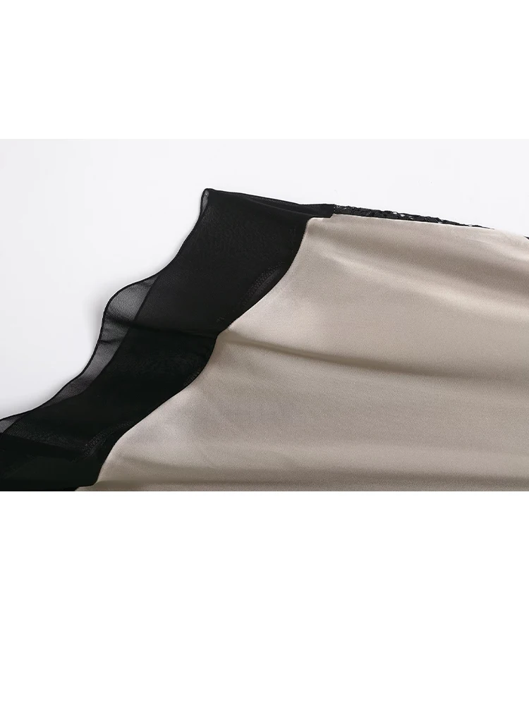 HH Women Sexy Satin Asymmetric Midi Dress Spring Summer Female Fashion Backless Sling V-neck Holiday Party Beach Short Dresses