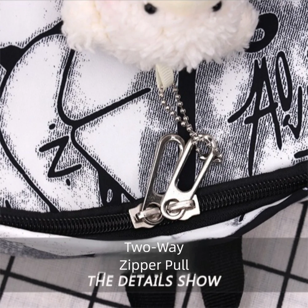 Large Capacity Graffiti Students Schoolbag Casual Cute Women's Backpack with Pendant Cartoon School Bags for Girl for Teenage