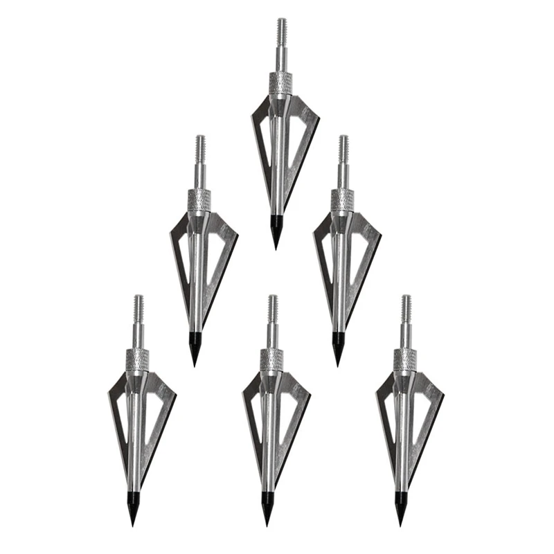 12 Chiếc Săn Bắn Broadheads Replacetable Chụp Đầu Mũi Tên 100/125 Hạt Bắn Cung Mũi Tên Đầu Điểm Hợp Chất Cung Và Nỏ