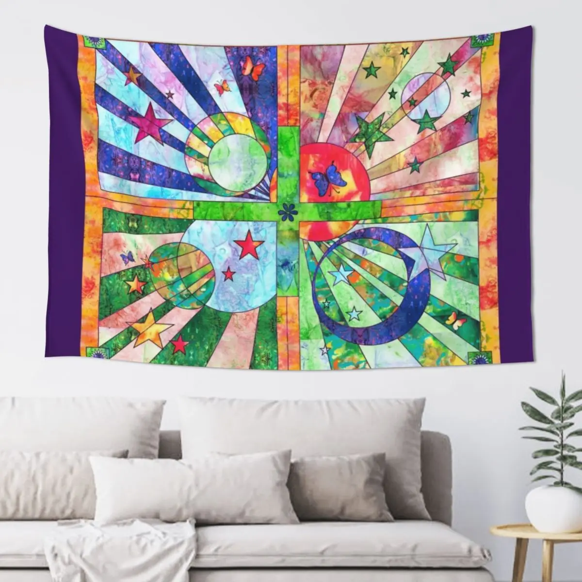 

Happy Happy Joy Joy Tapestry Christmas Decoration Wall Hanging Wall Wall Tapestries Tapestry