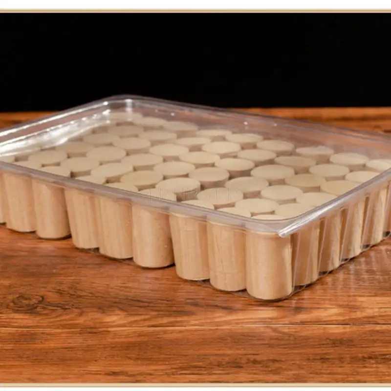 50:1 الذهب الخالص Moxa عصا إطالة سماكة عشب صيني الكى ميريديان العلاج الحراري الموقد 54 قطعة 2.0*3.3 سنتيمتر