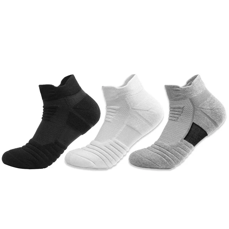 

3pairs/Lot Men's Socks Compression Stockings Breathable Basketball Sports Cycling running Towel Socks High Elastic Tube Socks