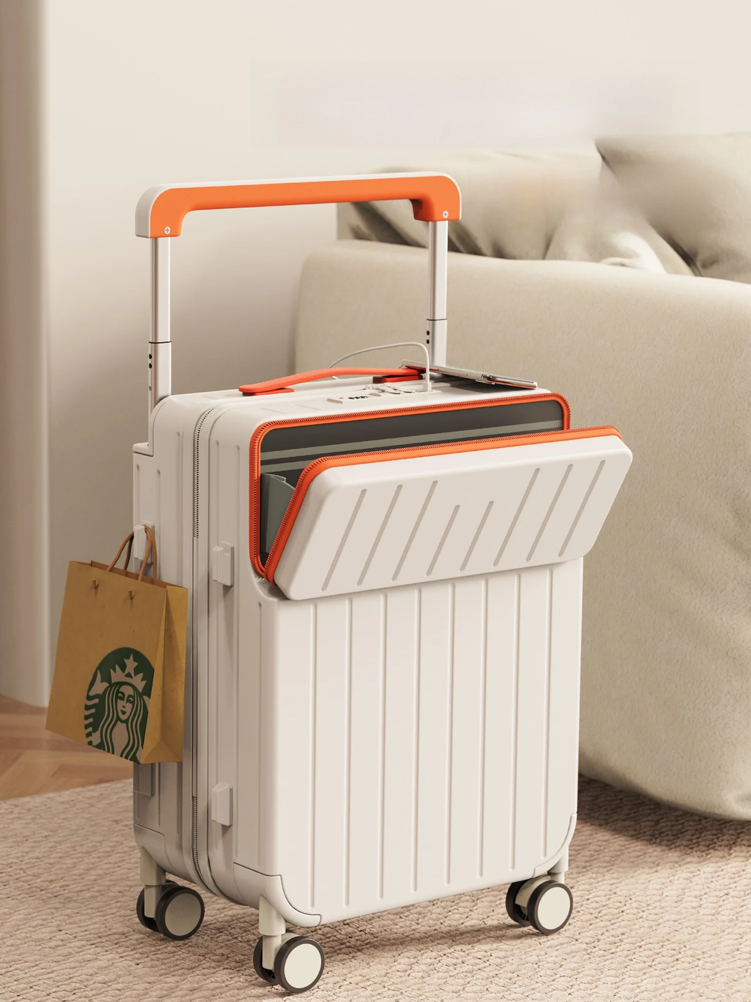 2026-new-large-capacity-travel-suitcase-front-opening-carry-on-bag-sturdy-half-open-cover-luggage-for-men-and-women