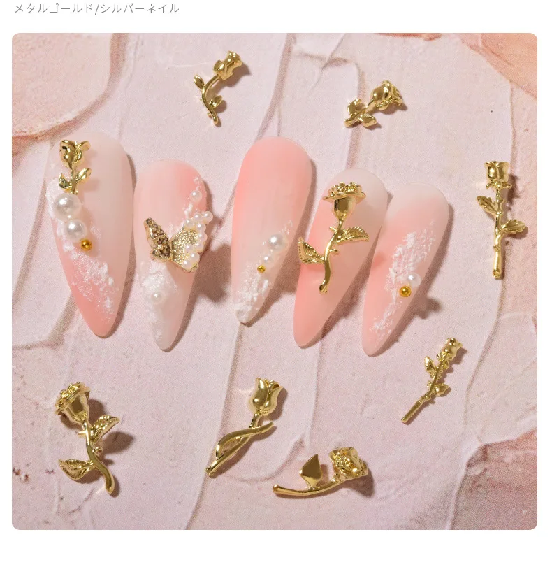 A6 Metallschmuckzubehör Kristall Nagel Charms Strass Design für DIY Nägel & Nageldesign