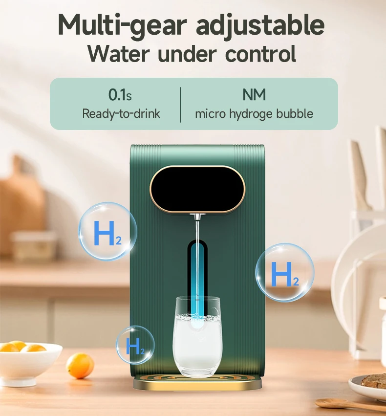 

High PPB Desktop Hydrogen Water Machine Portable Countertop Electric Filter for Car Household Use Easy Installation 2L Capacity