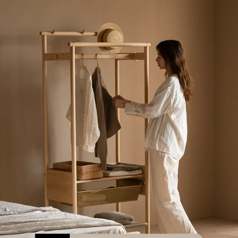 

At the beginning of the day, the clothes hanger is designed for home use | Solid wood hanging clothes hanger, bedroom floor to