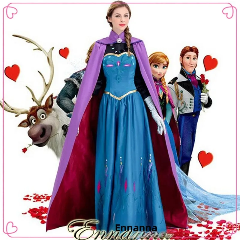 

Elsa Queen Princess Dress Cosplay Costume Adult Party Halloween Clothing Ice Snow Princess Outfit JwEIVTaQ Polyester Material