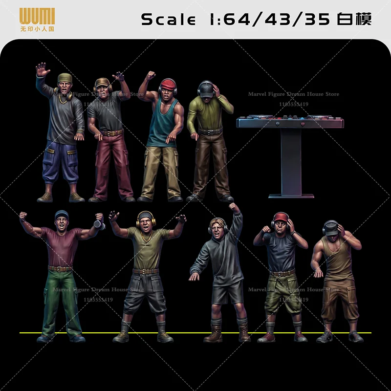 1/64 Scale Miniature Scene Dolls Un-panited White Figure Mini Male Model Music Festival Enjoy The Summer Amazing Carnival