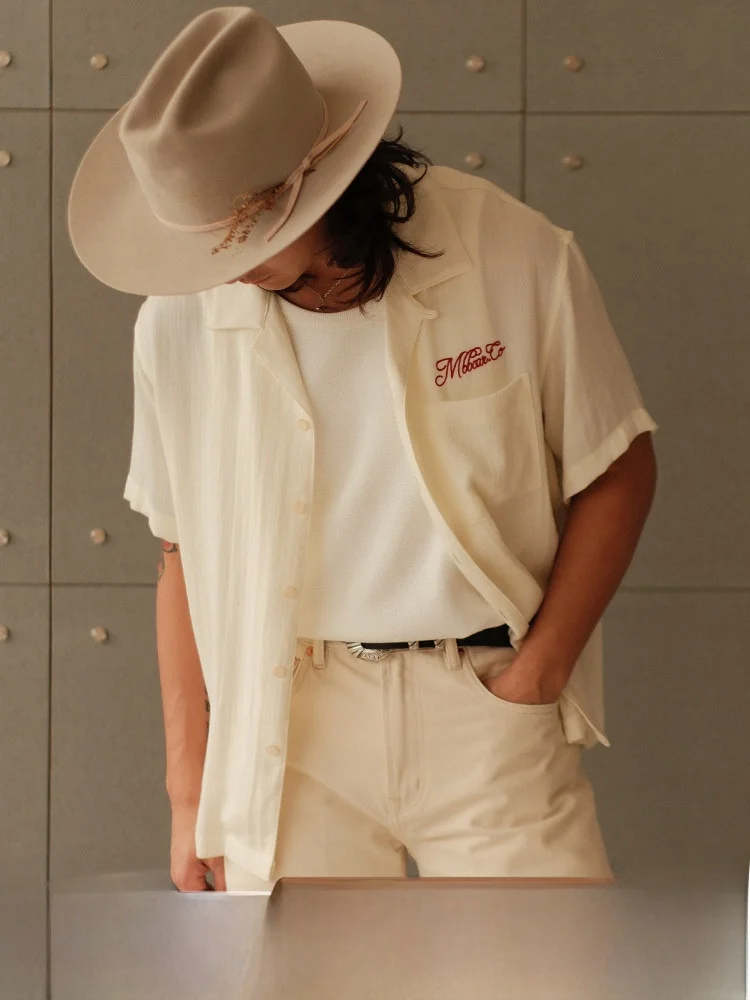 

Рубашка с воротником-стойкой, 60 г, смесь льна, узкая, в американском ретро-стиле, дышащая, летняя, молодежная, повседневная