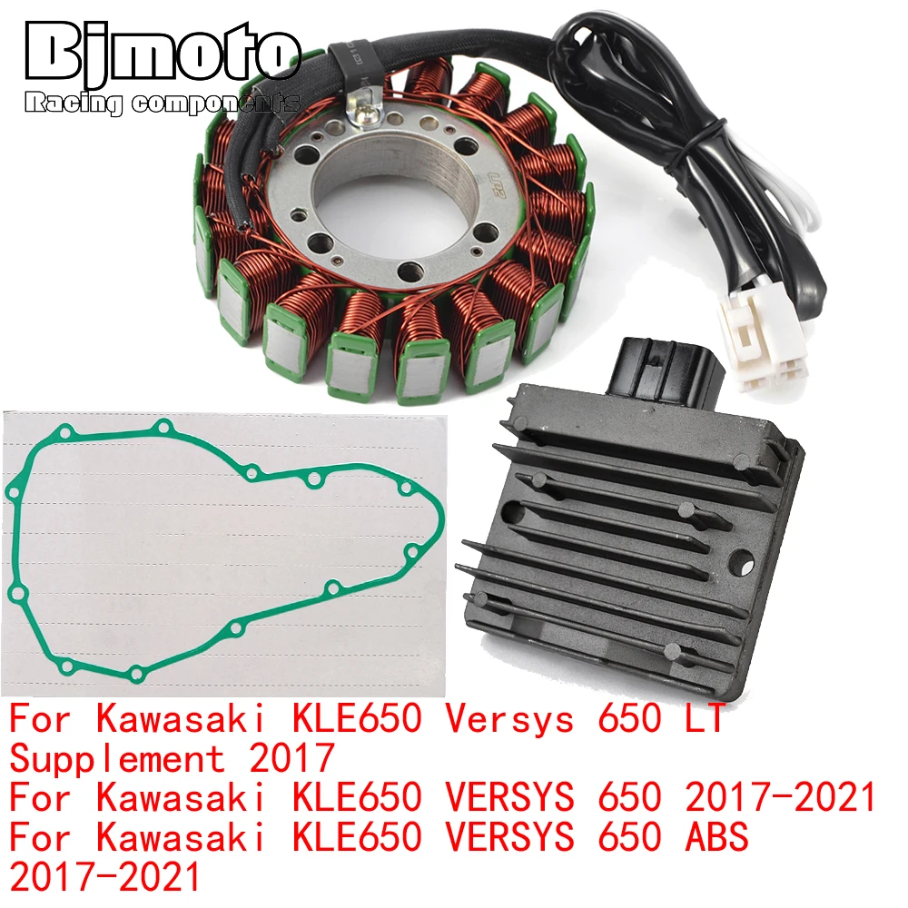 KLE650 2021 Stator Coil+Voltage Regulator rectifier For Kawasaki KLE 650 Versys 650 LT Supplement ABS 2017-2020 With Gasket