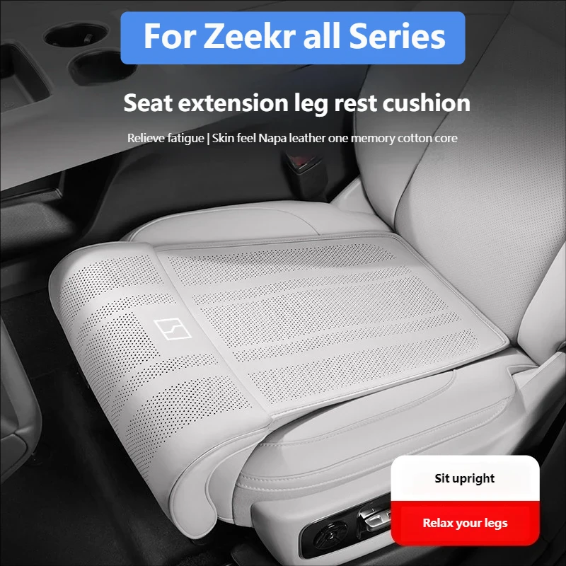

For Zeekr X 7X 001 007 GT 009 2021-2026 Car Front Seat Leg Rest Extension Cushion Driver Passenger Seat Leg Support Pad