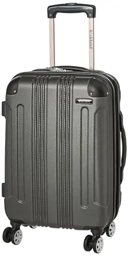 

Rockland London Hardside Spinner Wheel Luggage, Grey, Carry-On 20-Inch