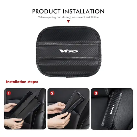 Läder säkerhetsbälte axelskydd tillbehör för Mercedes Benz W204 Vito Sprinter Viano W639 W638 V-klass 10 best sales Mercedes 204 - №9