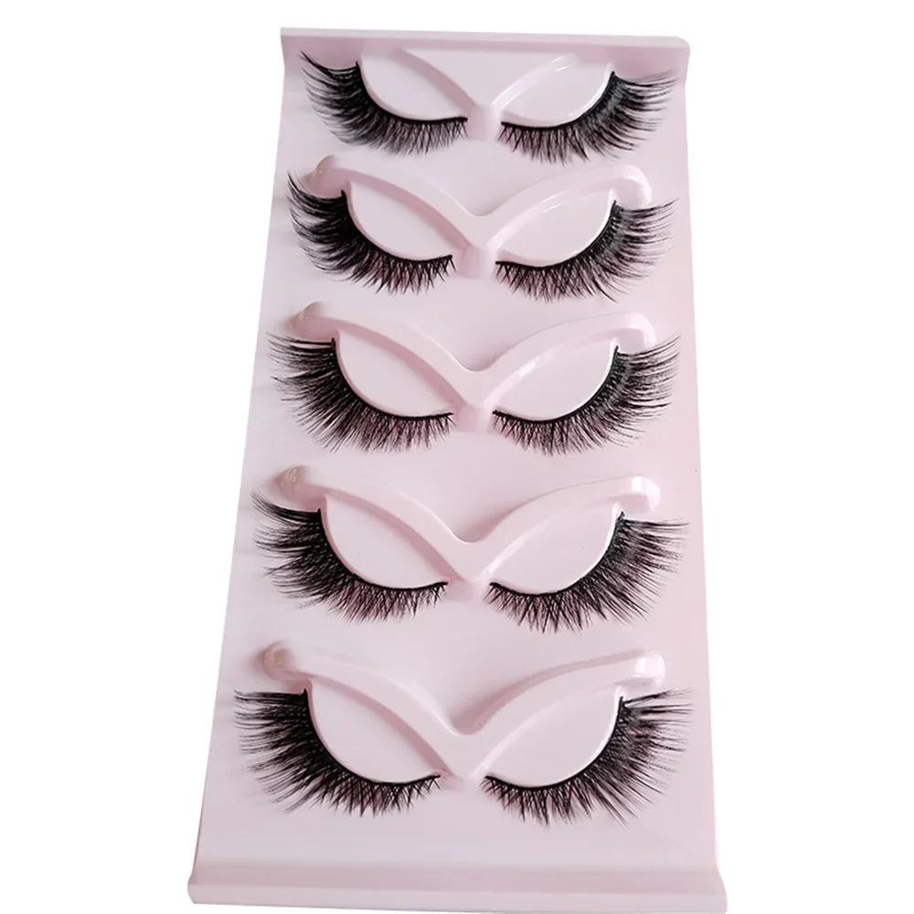 5 pairs EyeLashes Mink Eyelashes Cat Eye False Eyelashes Natural False Lashes