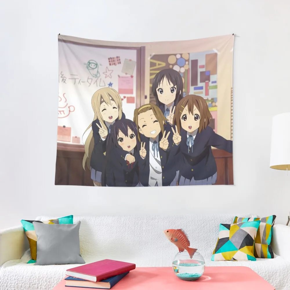 K-On! - Group Tapestry Room Decoration Aesthetic Tapestry On The Wall Things To Decorate The Room Aesthetic Room Decoration