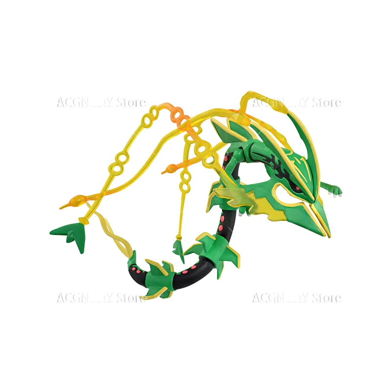 Original TOMY Pokemon Figure Mega Rayquaza Anime Action PVC Model Girls Doll Collection Toys