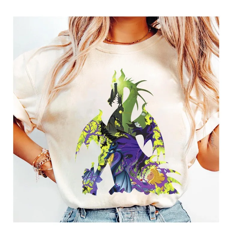 

Villains Maleficent Princess Aurora Shirt, Disneyland Trip Outfits Disney Sleeping Beauty Maleficent Dragon Silhouette T-Shirt