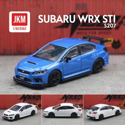 Modèle l'inventaire Subaru STI WRX en métal moulé sous pression, voiture jouet en alliage de zinc, 1/64 JKM, super véhicule de course, roues libres, cadeau de collection, 1:64