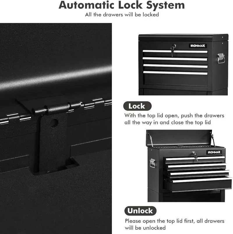 Goplus 6-Drawer 3-in-1 صندوق أدوات منظم صندوق أدوات دوارة لورشة المرآب