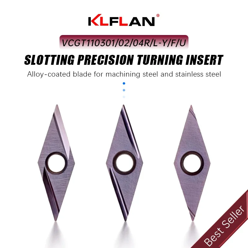 

Imported Bronze Coated Ceramic Inserts VCGT110302 VCGT110304 VCGT110301 Diamond Inserts For Machining Steel And Stainless Steel