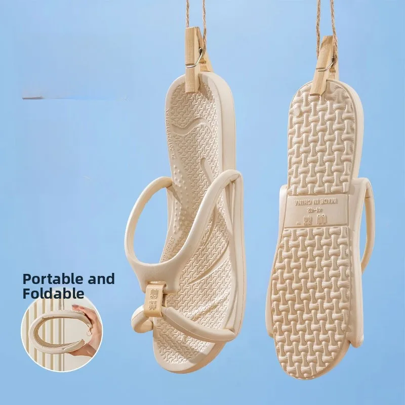 

Ultra-Thin Portable Card Style Slippers Travel Lightweight Dismantleable Bathing Non-Slip Disposable Foldable Flip Flops