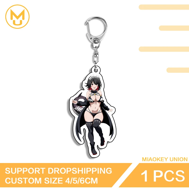 Ellen Joe Zenless Zone Zero Seductive Bikini Girl Adorable Double Sided Acrylic Keychain For Backpack Clothes Hat Jewelry Gifts
