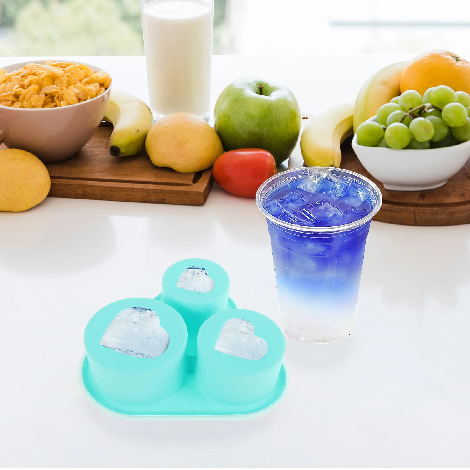 علبة سيليكون قابلة لإعادة الاستخدام من Alipis لكوب الألوان مع غطاء صانع قوالب الثلج لكوكتيلات الويسكي سهلة الإصدار