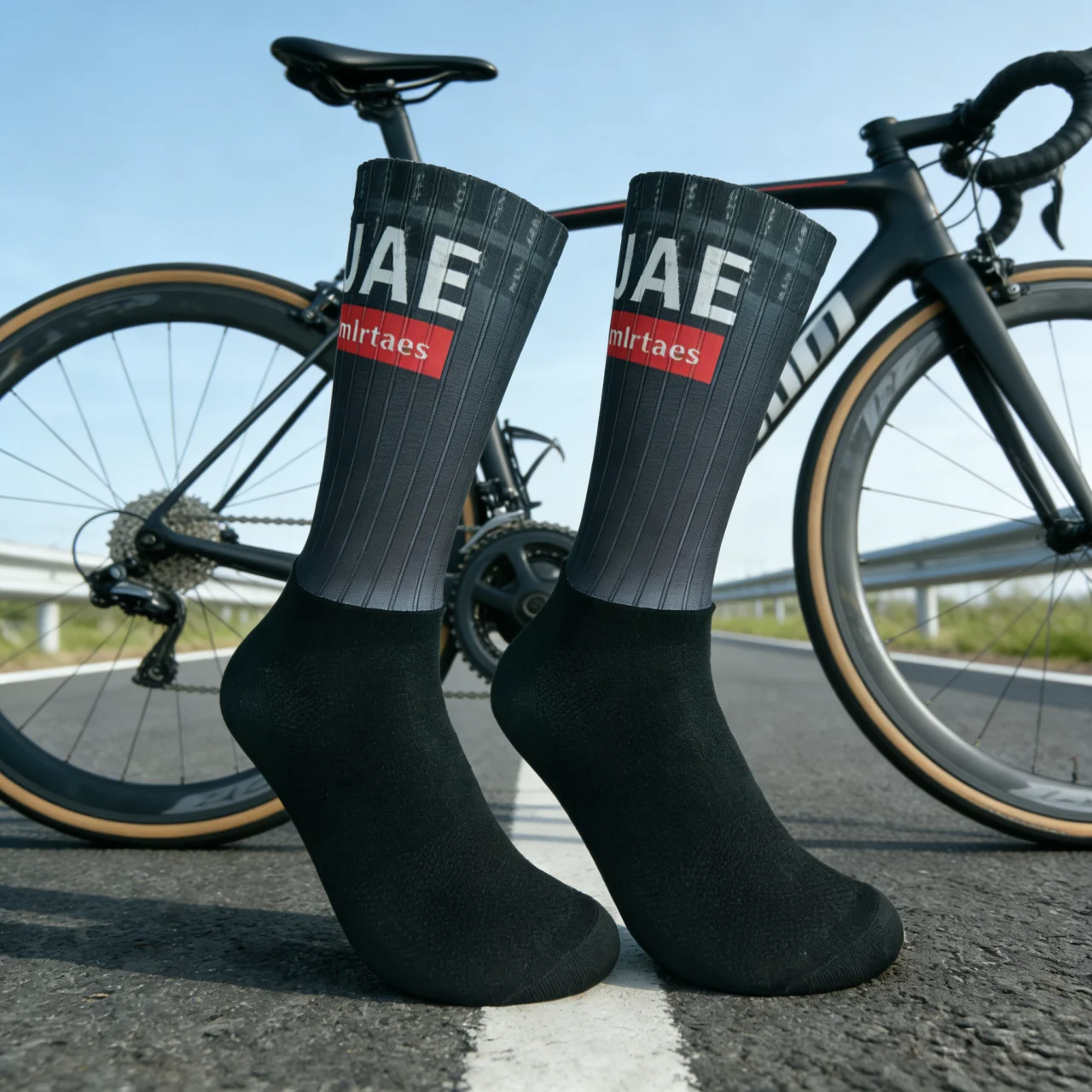 

New Uae Racing Pro Aero Socks Anti Slip Silicone Cycling Socks Men women Bicycle Sport Running Bike mid-calf Socks Breathable