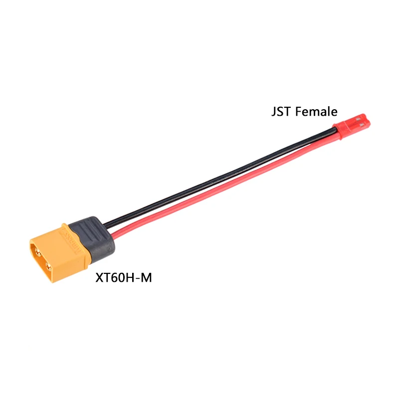 50PCS Amass XT60 To JST Plug Adapter Cable 100mm 18AWG Silicone Wire Male Female Charge Plastic RC Airplane Parts For RC Lipo Ba